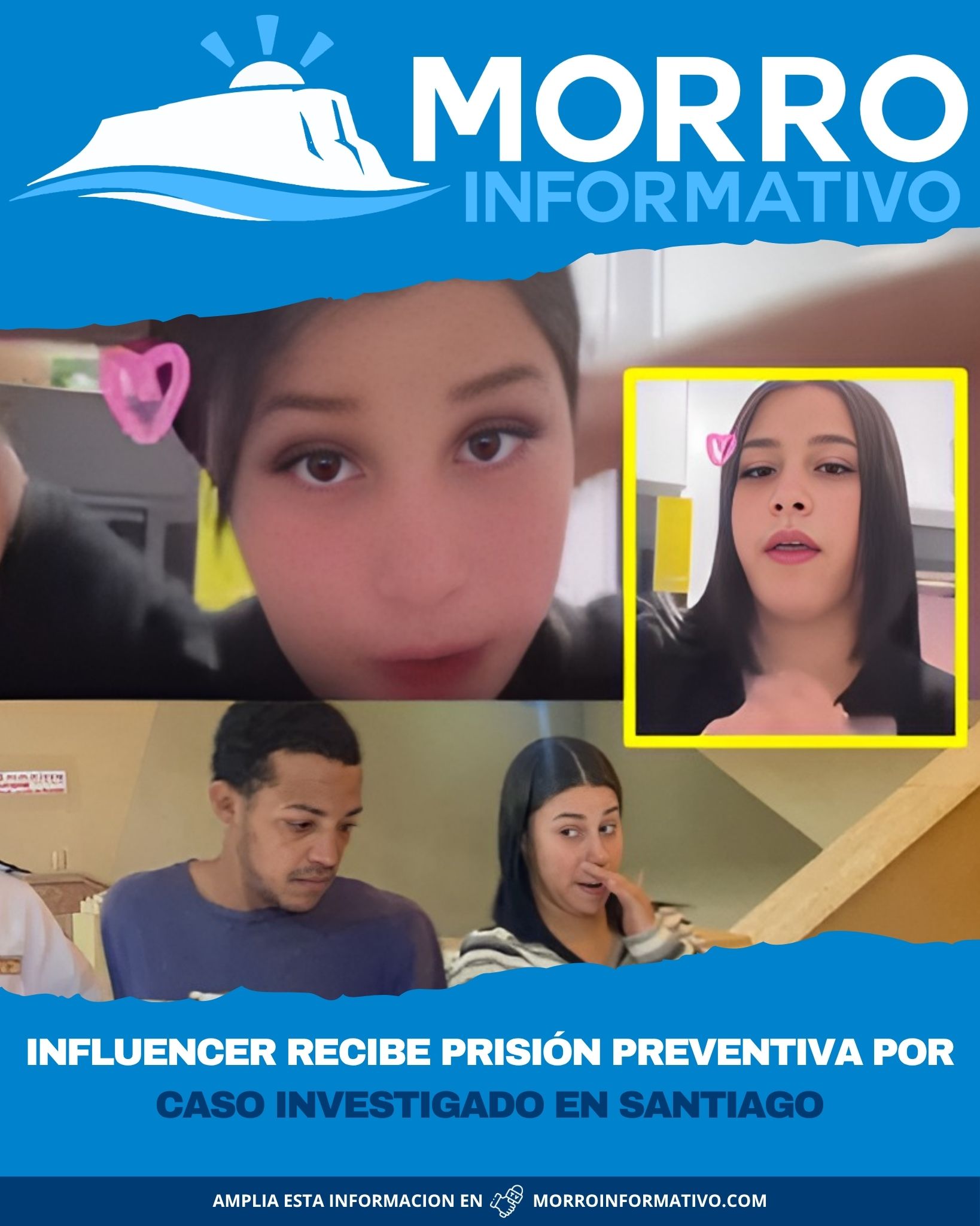 Influencer recibe prisión preventiva por caso investigado en Santiago
