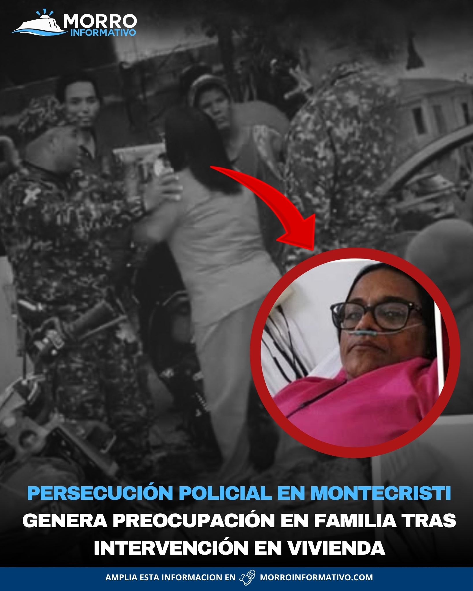 Persecución policial en Montecristi genera preocupación en familia de profesionales